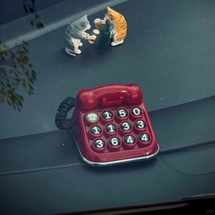 复古电话机停车牌临时停车号码牌车载用品礼品挪车电话号码牌创意