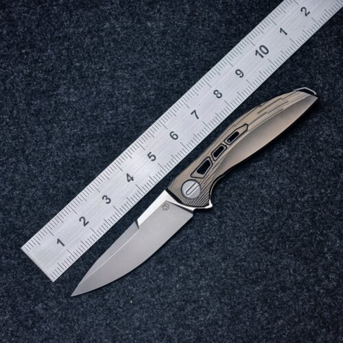Shirogorov俄罗斯熊头全新Neonix小折刀CD级收藏水果刀钛柄M398钢