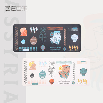 亚述文化亚述印象桌面垫高颜值卡通创意复古小众鼠标垫