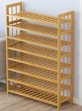 楠竹鞋架子简易经济型客厅宿舍门口家用实木多层收纳置物鞋柜落地