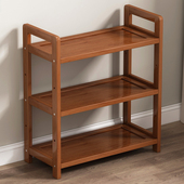 楠竹书架简易多层客厅储物柜厨房置物架儿童学生实木小收纳架落地