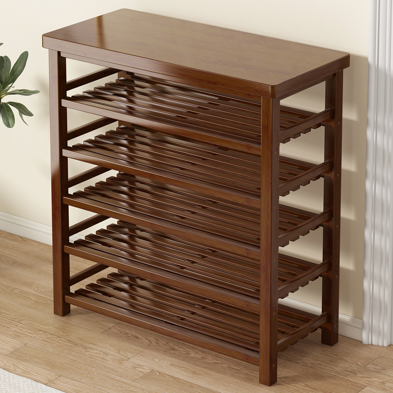 微茂楠竹换鞋凳简易鞋架多层收纳