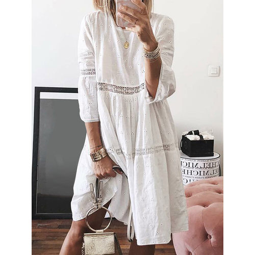 medium-long dresses summer beach plus size dress