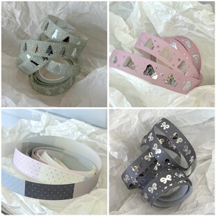 可以文创原创烫银胶带和纸胶带素材打底百搭手帐素材