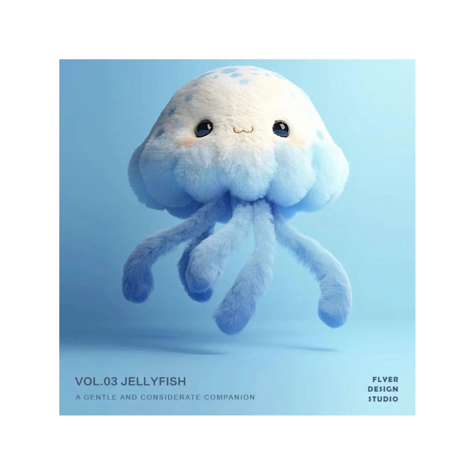 可爱创意海洋生物水母毛绒玩偶钥匙扣公仔挂饰儿童动物挂件万圣节