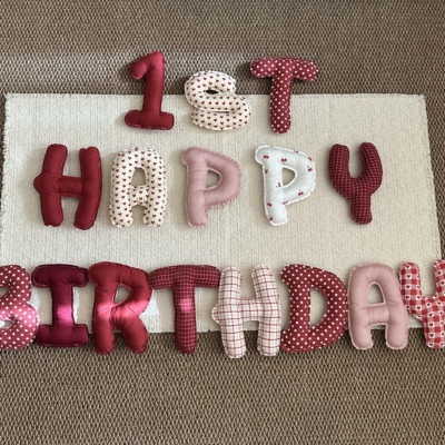 Starry手作布艺字母定制ins风生日字母周岁拍照摆件