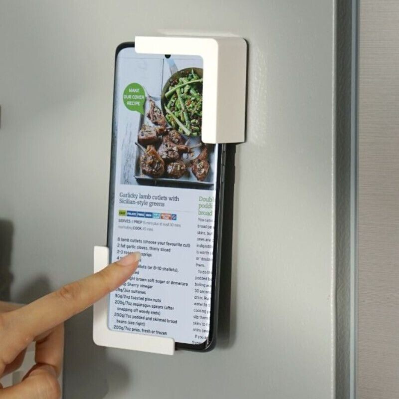 磁吸式平板支架桌面洞洞板手机ipad磁贴托架冰箱厨房珐琅板置物架