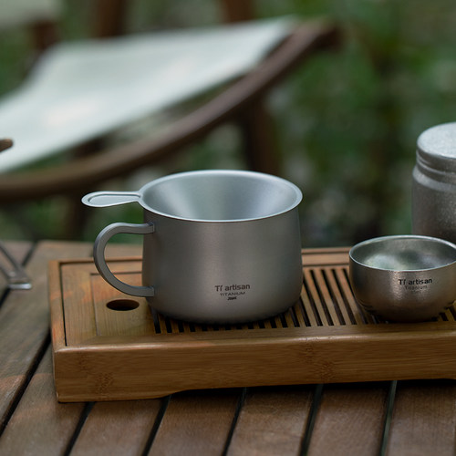 钛工匠纯钛加厚公道杯