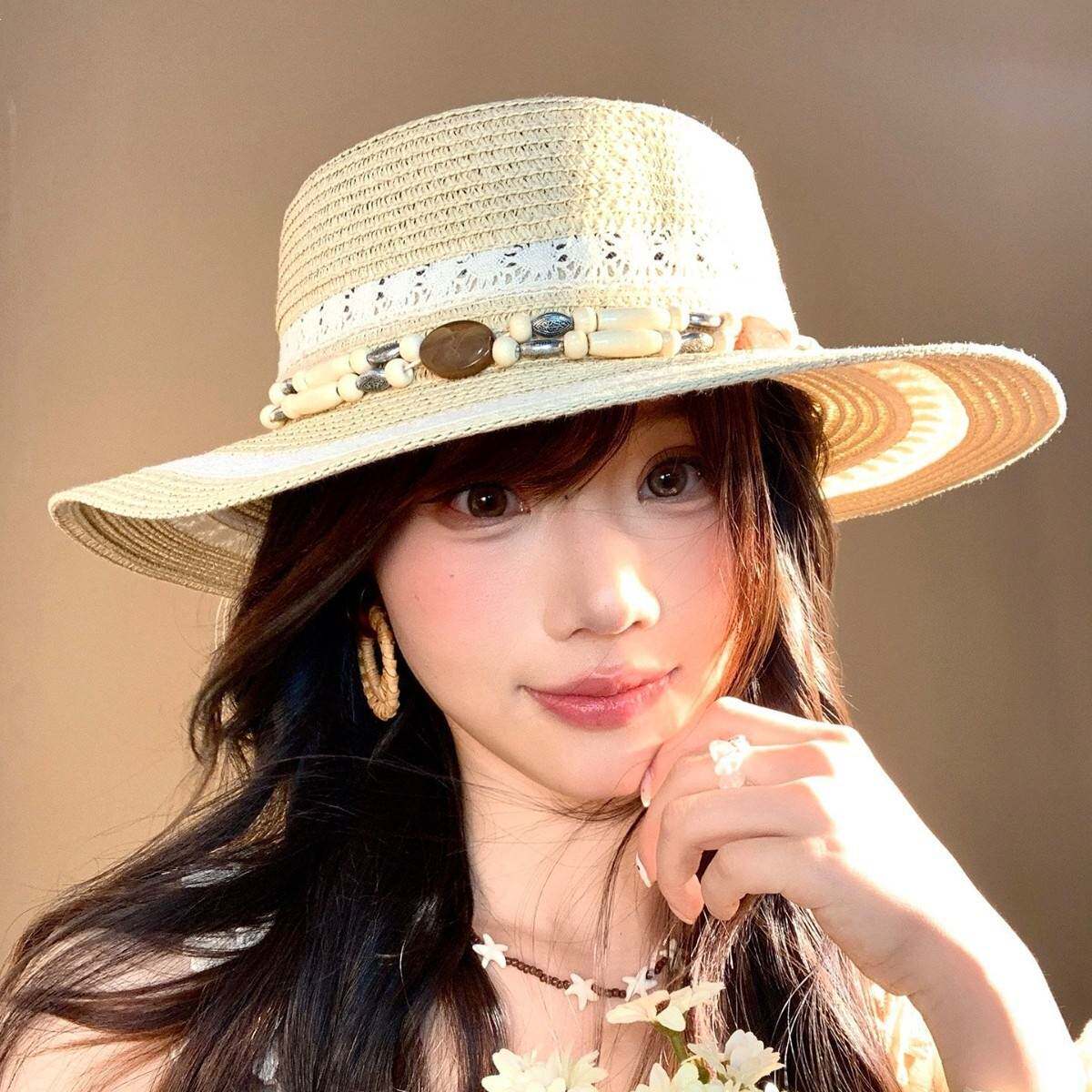 夏季波西米亚风草编女帽｜透气小