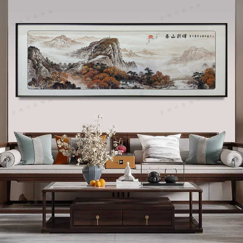 皮革画皮雕挂画皮雕烫金画皮雕大匾画冰熔工艺多彩金沙发中式挂画图片