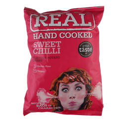 英国原装进口REAL瑞尔原切薯片海盐醋味多口味膨化休闲零食150g