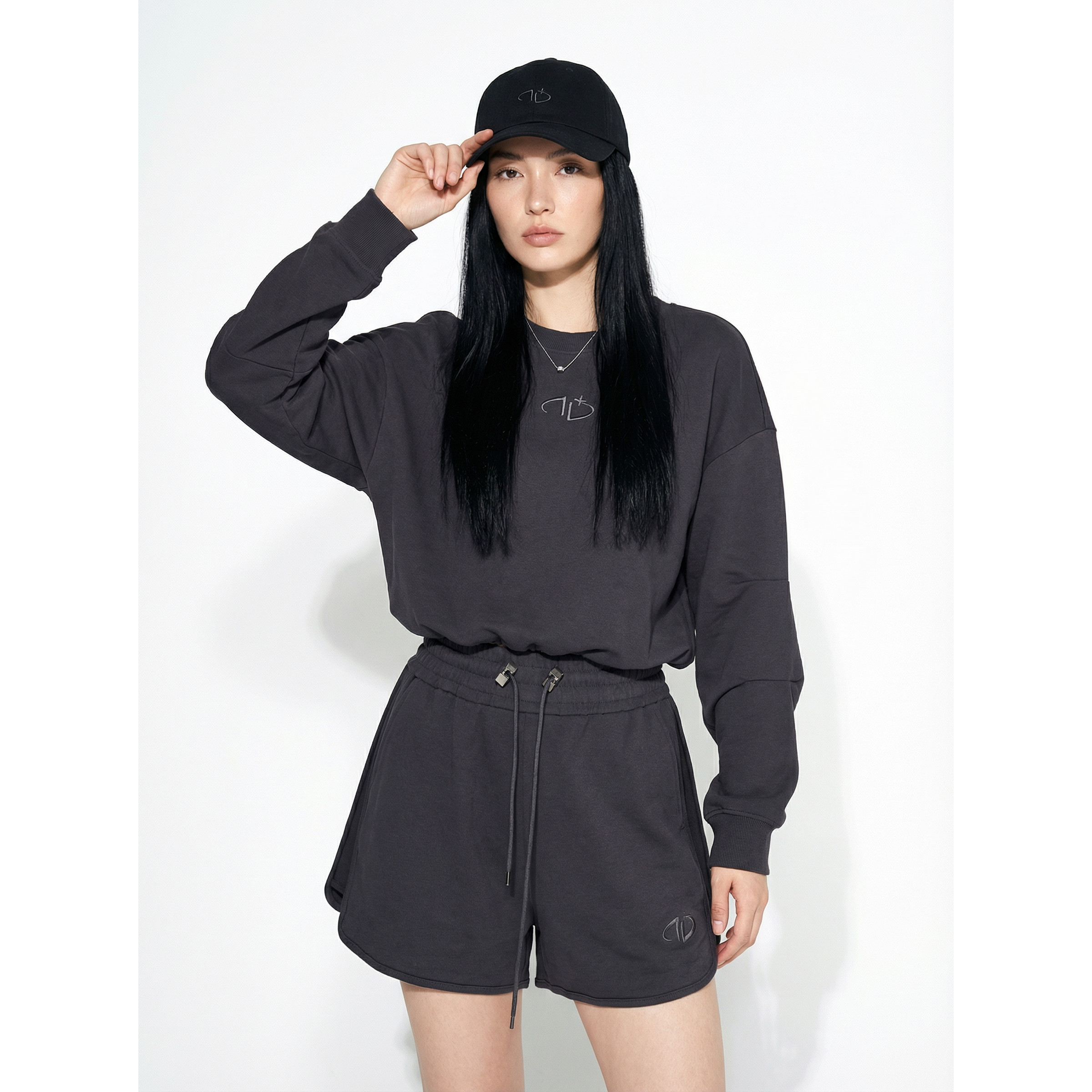 BW 复古卫衣短裤短款套装女两件套装都市栗人舒适极简主义穿搭,女装/女士精品,卫衣/绒衫,淘宝优惠券,粉丝福利购,淘宝优惠卷