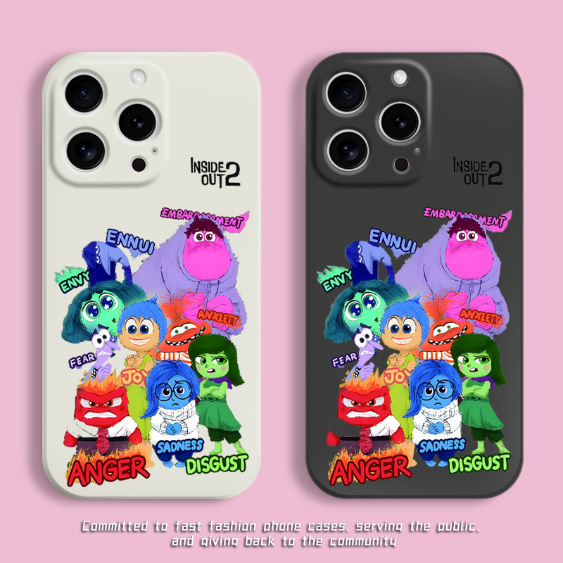 头脑特工队2周边手机壳美国卡通适用苹果17promax小米透明硅胶软红米vivo荣耀oppo华为pura70保护套可爱新款