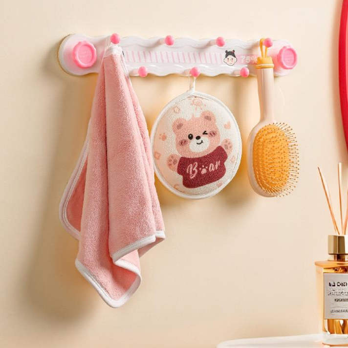 卫生间置物挂架多巴胺吸盘挂钩免打孔强力吸附门后衣帽联排钩浴室