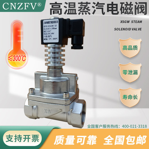 不锈钢电磁阀CNZFV耐高温300℃
