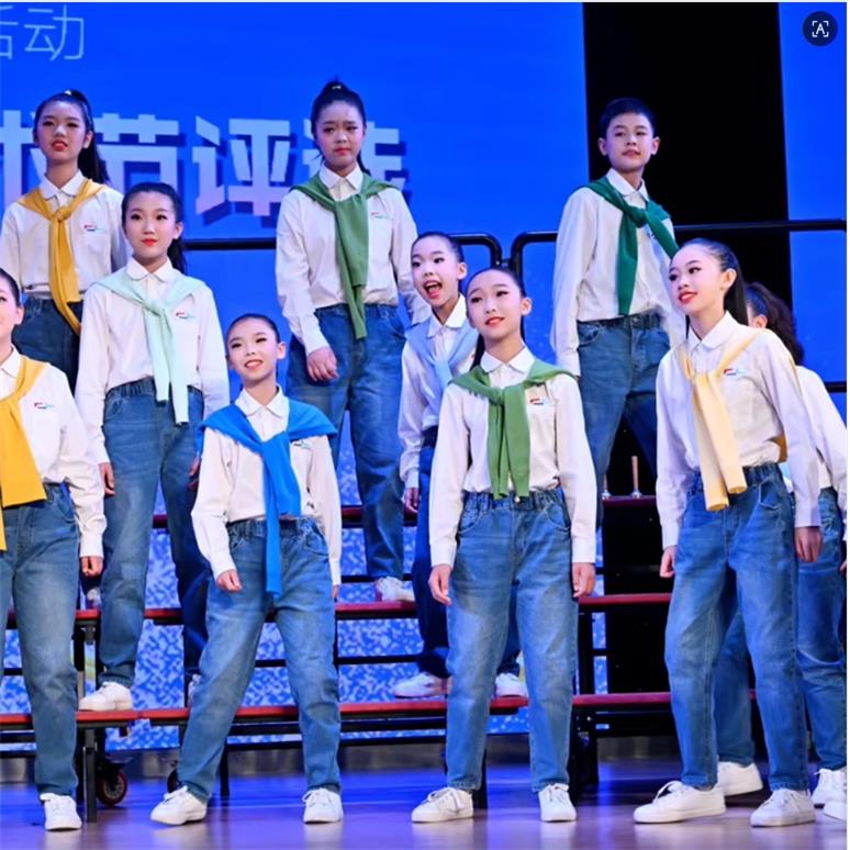 儿童合唱演出服初中生少儿小学生青春活力爱国诗歌朗诵比赛表演服