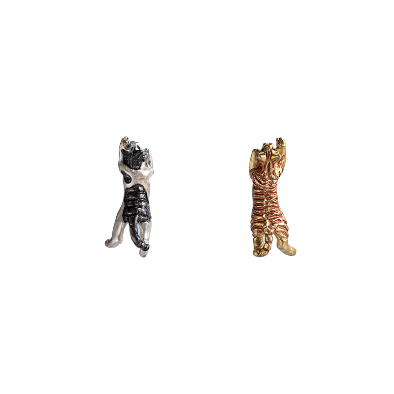 Palnartpoc手作合金猫咪耳夹