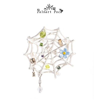 Palnartpoc蕾丝花园胸针