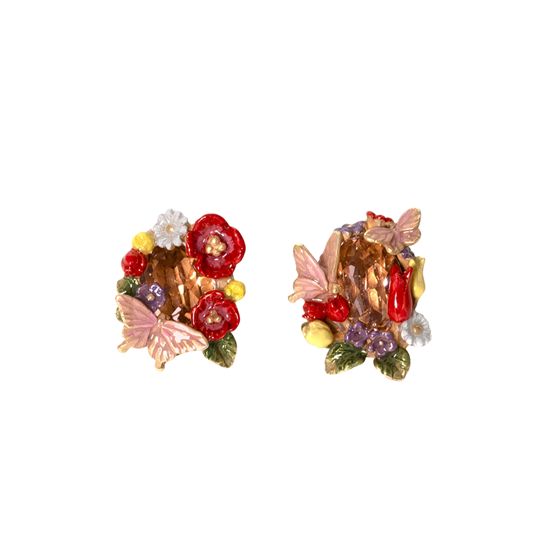 Palnartpoc昼花耳环小众设计