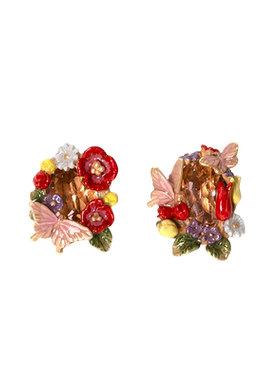 Palnartpoc昼花耳环小众设计