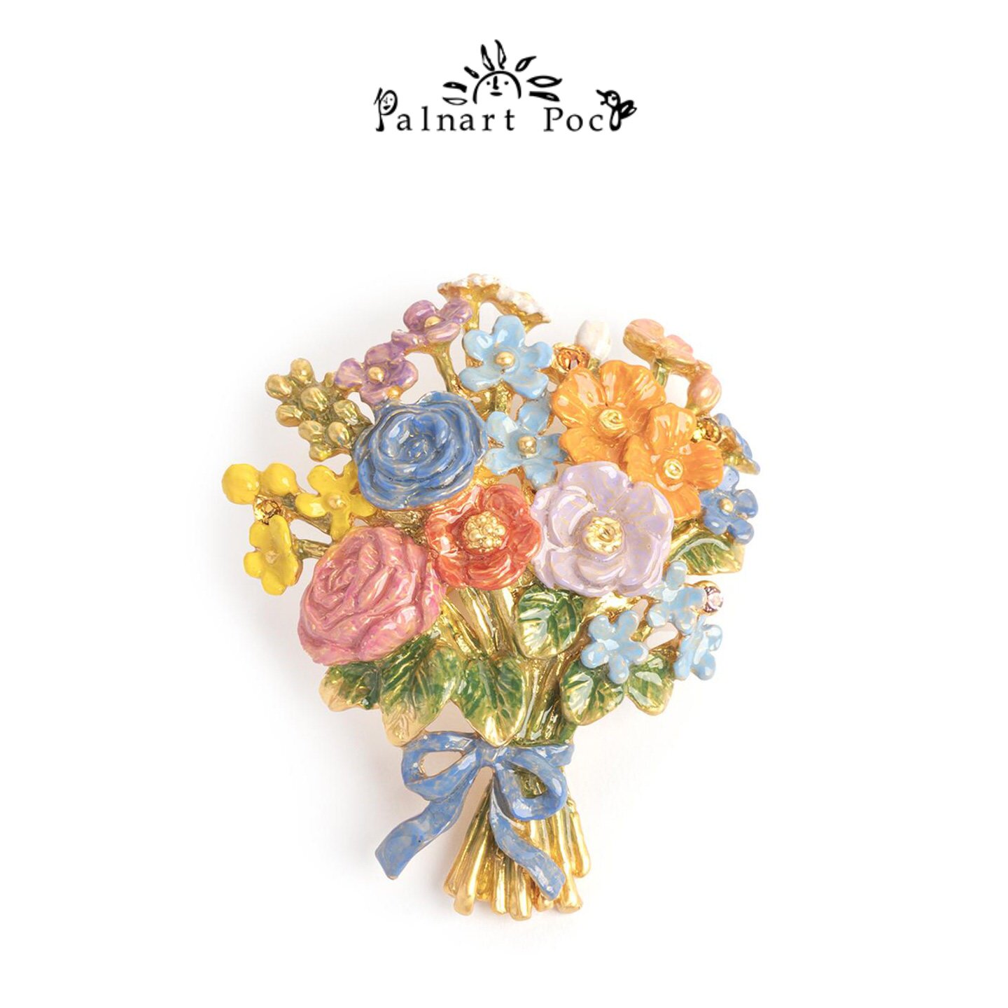Palnartpoc花园花束胸针