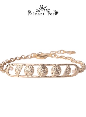 Palnartpoc手作女合金月相手链