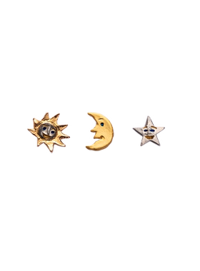 Palnartpoc日月星叠戴套装耳饰