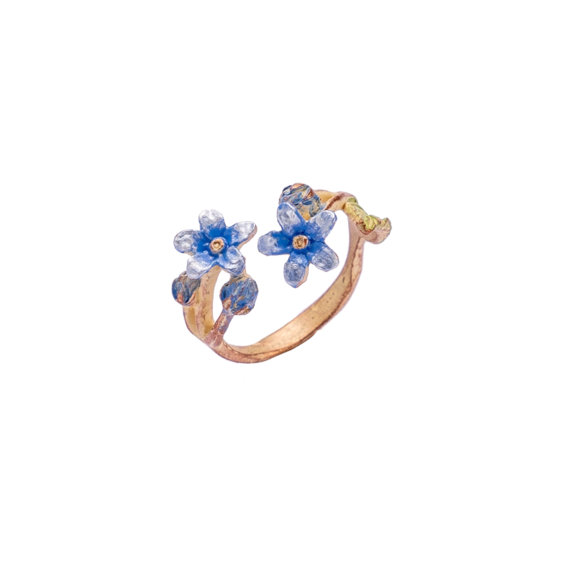 Palnartpoc日本手作蓝星花戒指