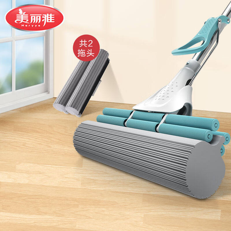 美丽雅海绵拖把免手洗拖地神器懒人吸水家用胶棉墩布28cm共2个拖属于什么档次？