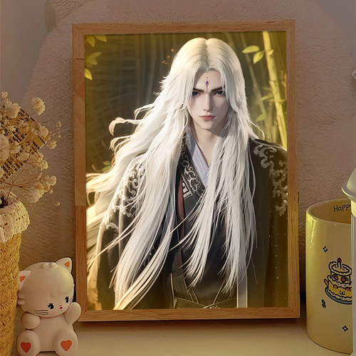 国漫仙逆王林周边镜子灯光画王麻子发光礼物摆画送闺蜜音响小夜灯