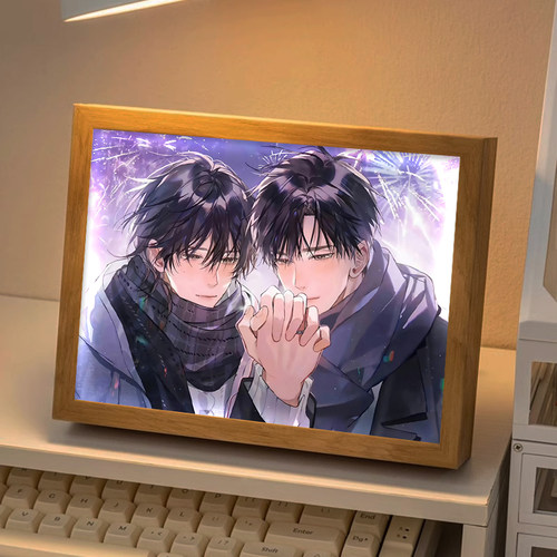 放学等我灯光画陈景深喻繁镜子相框小夜灯卧室桌面摆件生日礼物