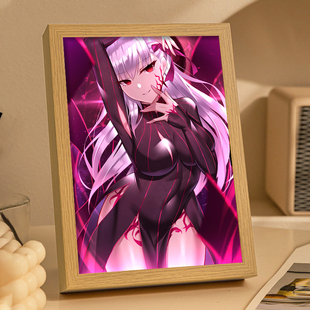 命运之夜Fate周边镜子灯光画送朋友动漫发光礼物画卧室音响小夜灯