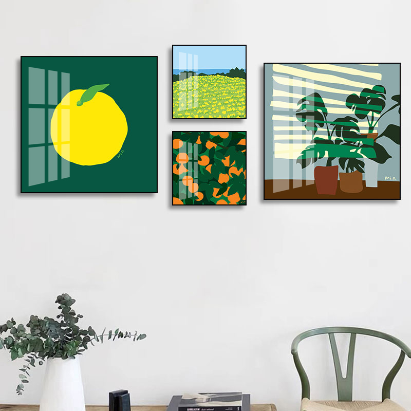 偷喝牛奶的猫咪挂画北欧客厅背景墙餐厅玄关装饰画波普风卧室壁画图片