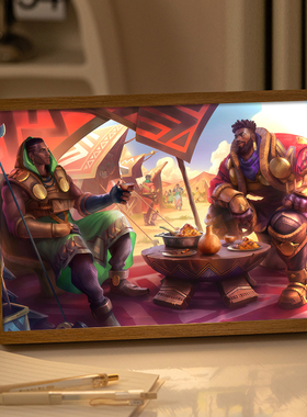 纳祖芒荣耀奎桑提周边镜子灯光画英雄联盟发光礼物卧室音响小夜灯