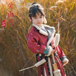 夏小承原创关山月西域风唐圆领袍男童拜年服周岁冬季宝宝童装汉服