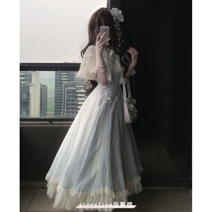 法式 收腰公主连衣裙 气质甜美优雅千金洛丽塔少女感长裙夏2026新款