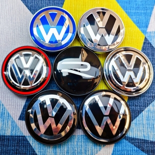 R轮毂盖金属标志贴65mm 4个价 大众新款 改装 56mm车轮胎盖标贴 个性