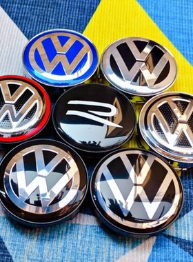 改装大众轮毂盖车轮胎标志盖直径56/58/60/62/65/68/69/75mm配件