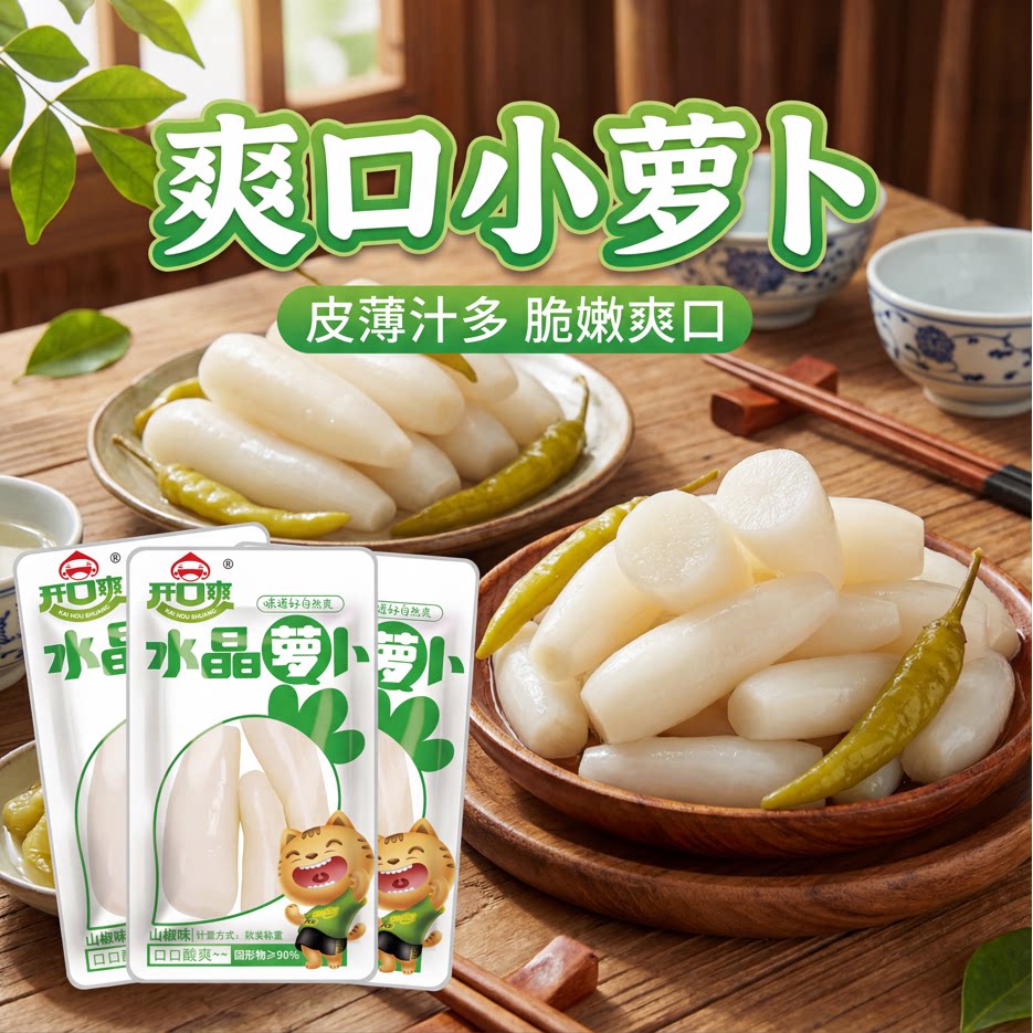 水晶萝卜泡椒酸辣甜鲜香脆嫩
