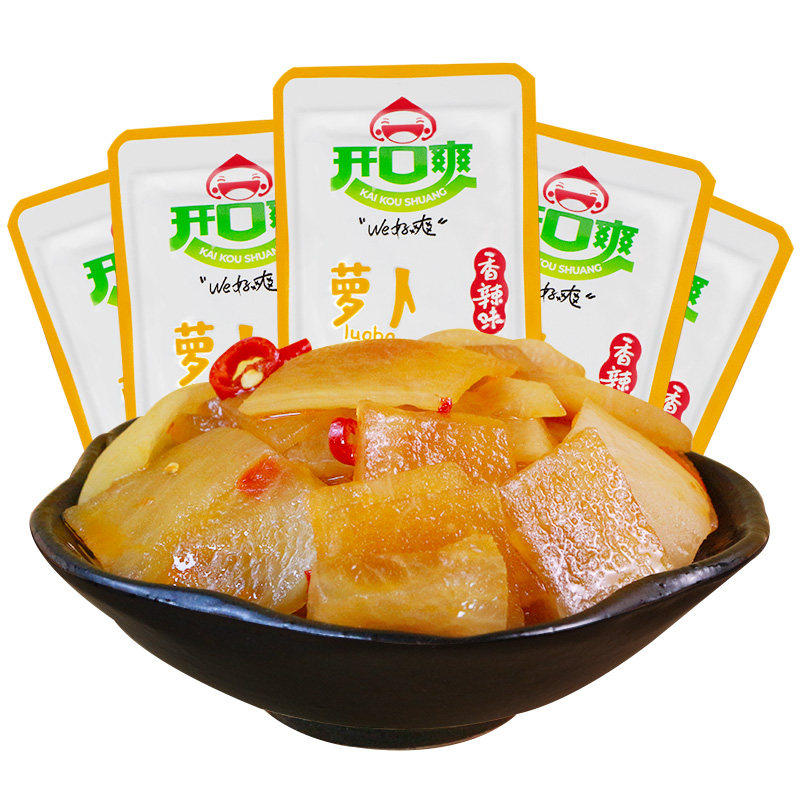 开口爽香辣萝卜干开袋即食