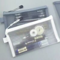 日系ins透明高颜值小众笔袋大容量女孩中小学生用文具收纳铅笔盒
