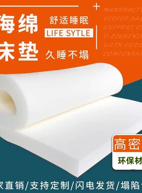 海绵床垫家用单双人褥子1.5米1.8米学生宿舍高密度软硬榻榻米定做