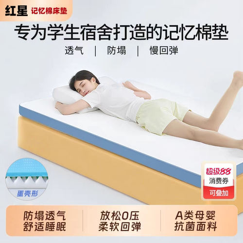 红星记忆棉单人双人软垫四季通用