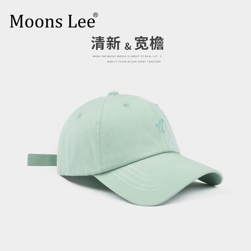 女春夏透气显脸小软顶字母鸭舌帽