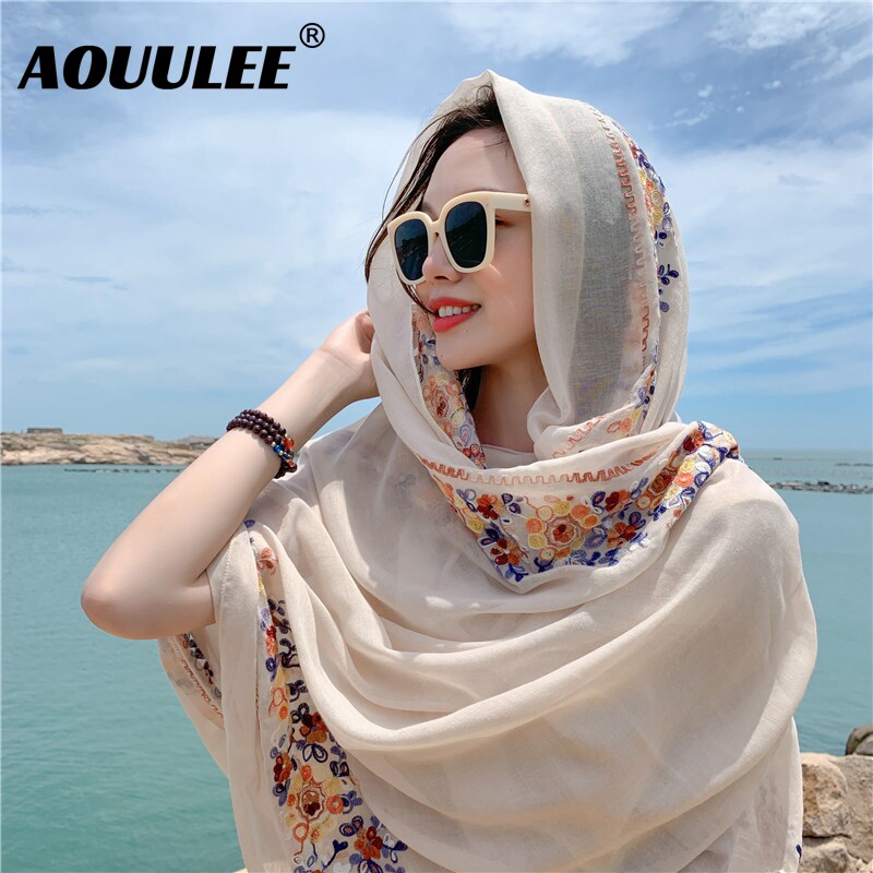 AOUULEE夏季百搭女外搭百变纱巾