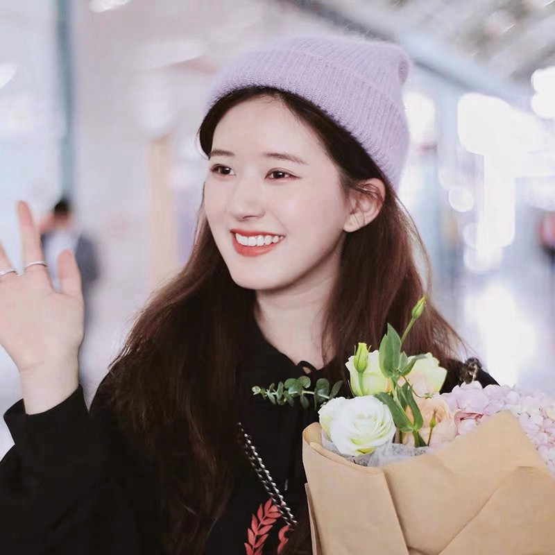 明星同款兔毛针织帽女日系百搭秋冬保暖加厚毛线帽子冷帽露思同款