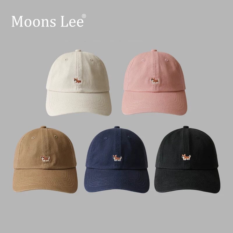 可爱柯基小狗鸭舌帽女生遮阳百搭