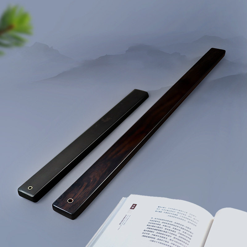 戒尺红木紫光檀黑檀木家用实木神器老师打手教鞭紫光檀戒尺家用教师专用小学生家法教尺家教劝学木质尺子