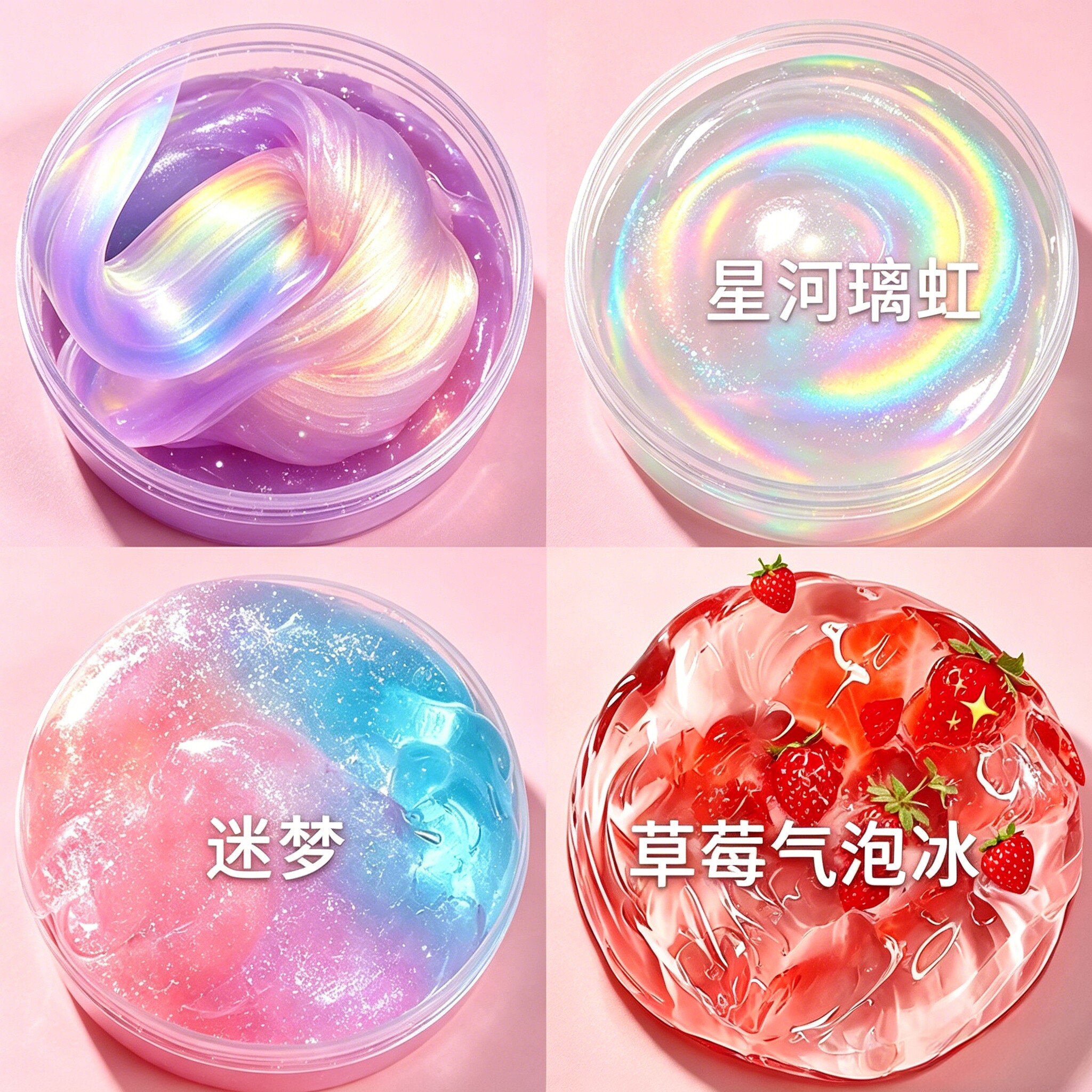 起泡胶儿童玩具安全slime史莱姆水晶泥网红爆款m家气泡胶假水套装图片
