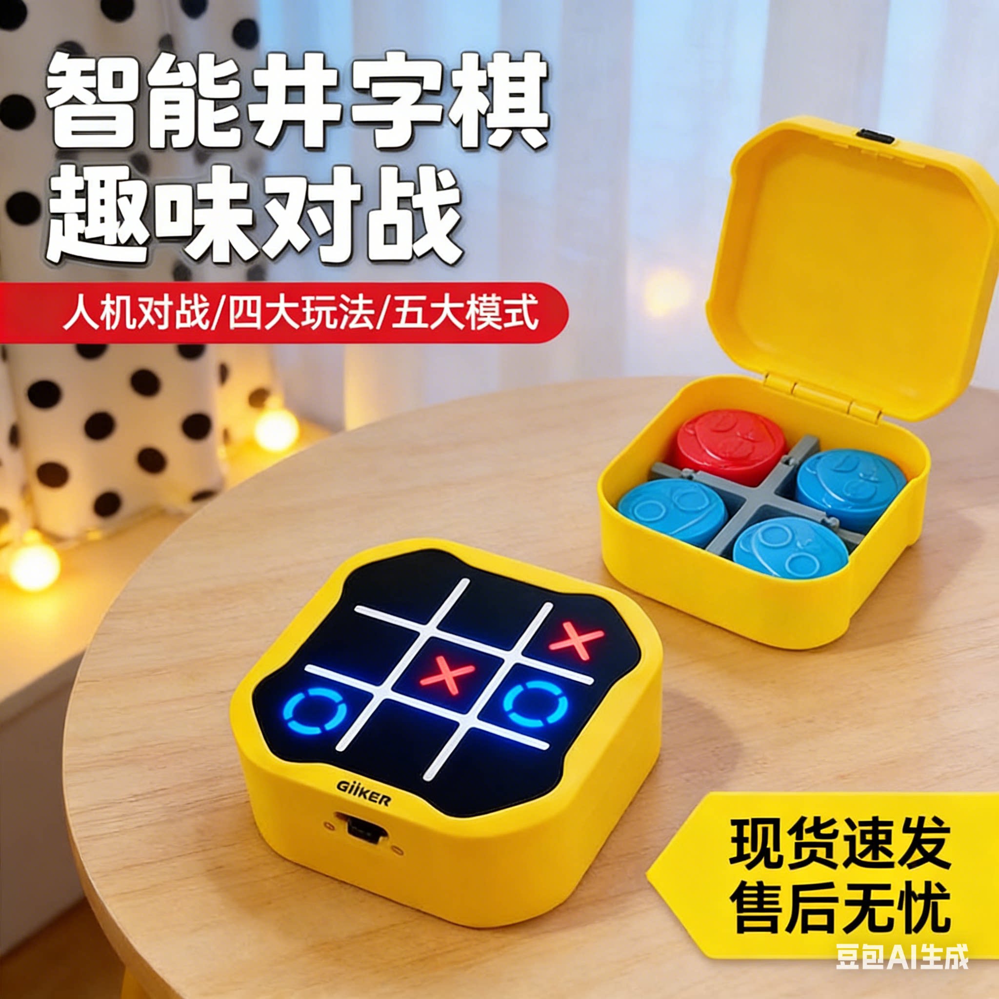 超级无限井字棋益智趣味儿童电子玩具五合一多功能记忆训练棋盘